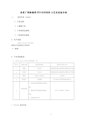 各家厂商触摸屏ITOSONSER工艺设计及设备介绍.doc