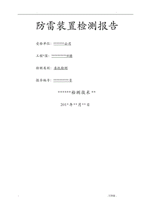防雷检测报告模板.doc