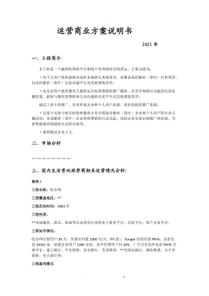 网站运营商业计划书.doc