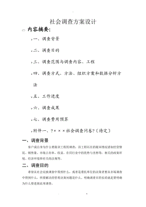 调查与方案设计模板.doc