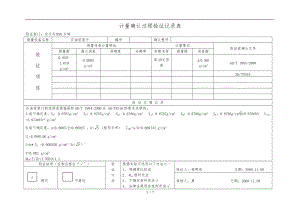 计量确认过程验证记录文本.doc