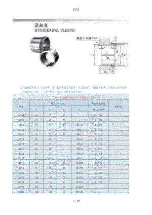 退卸套技术全参数表.doc