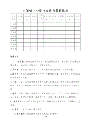 班级布置评比表.doc