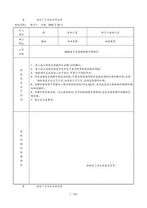 架子工班组活动记录文本.doc