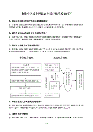 重庆市渝中区城乡居民合作医疗保险政策问答.doc