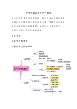 初中数学知识点的大全导向思维图.docx