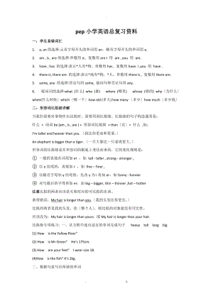 小升初英语知识点总复习汇总.doc