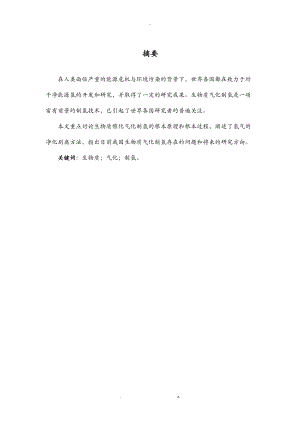 生物质气化制氢.doc
