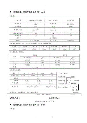 110kVTYD试验报告.doc
