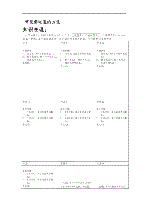 常见的测电阻的方法汇总版及练习.doc