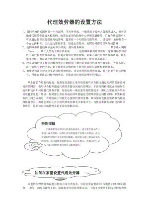 代理服务器的设置方法2021整理.docx