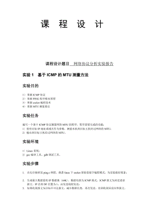 网络协议详情分析资料报告实验资料报告材料.doc