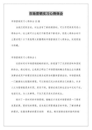 2022市场营销实习心得体会.docx