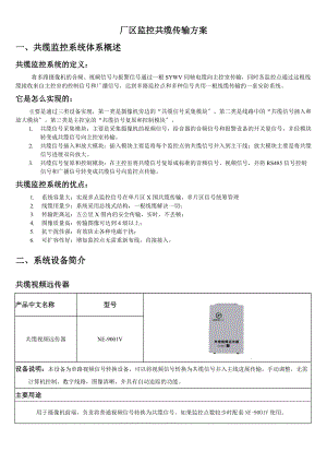 厂区共缆监控方案设计.doc