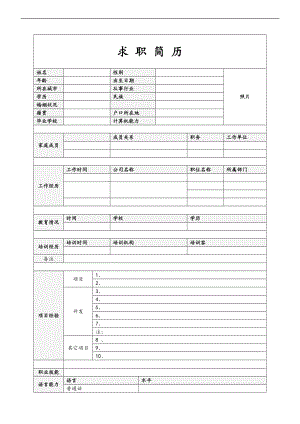 个人简历实用模板下载word格式.doc