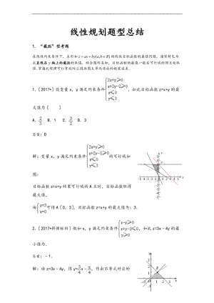 全面线性规划题型总结材料.doc