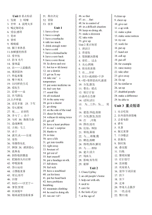 人教版八下英语词组和固定搭配归纳简洁版.doc