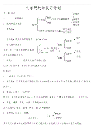 人版九级数学知识点与例题总结.doc