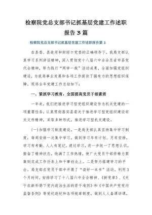 检察院党总支部书记抓基层党建工作述职报告3篇.pdf