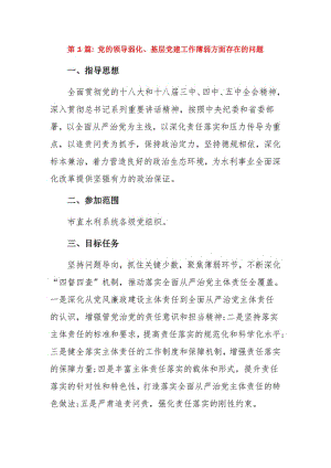 党的领导弱化、基层党建工作薄弱方面存在的问题2篇.pdf