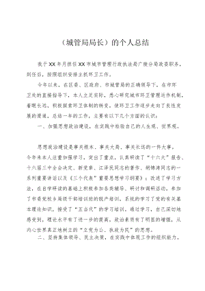 （城管局局长）的个人总结.docx