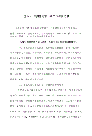 镇2022扫黑除恶专项斗争工作情况汇报.docx