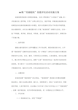 xx镇“美丽庭院”创建评比活动实施方案(1).docx