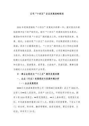 公司“十四五”企业发展战略规划.docx