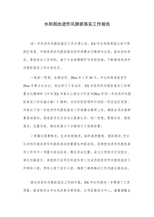 水利局改进作风狠抓落实工作报告.docx