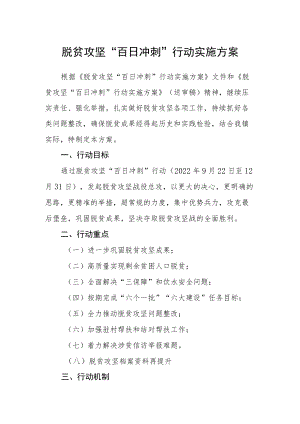 脱贫攻坚“百日冲刺”行动实施方案.docx