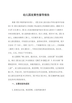 幼儿园发展性督导情况总结汇报十篇范文.docx