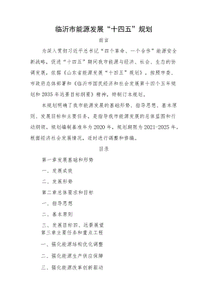 临沂市能源发展“十四五”规划.docx