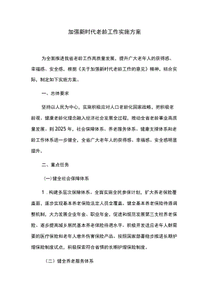 加强新时代老龄工作实施方案.docx