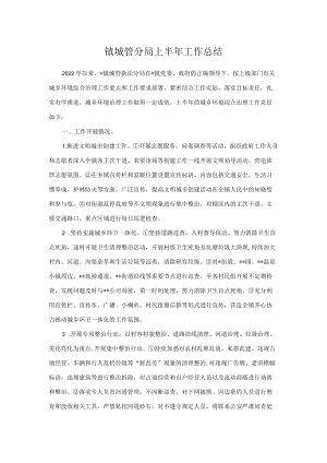 镇城管分局上半工作总结.docx