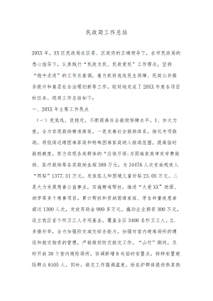 民政局工作总结5.docx