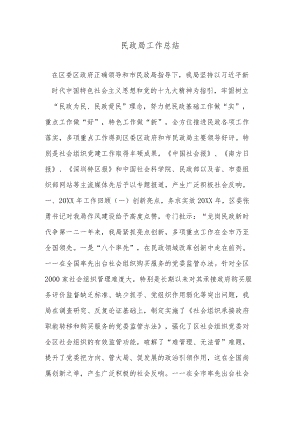 民政局工作总结3.docx