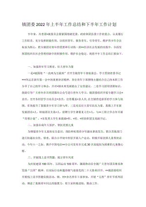 镇团委2022上半工作总结和下半工作计划.docx