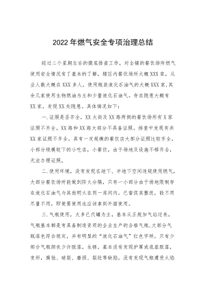 2022燃气安全专项治理方案及落实情况总结.docx