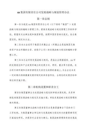 xx集团公司发展战略与规划管理办法.docx