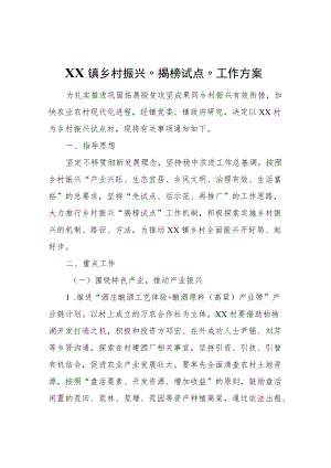 XX镇乡村振兴“揭榜试点”工作方案.docx