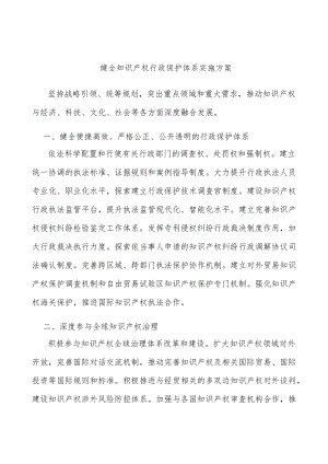 健全知识产权行政保护体系实施方案.docx