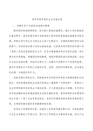 培育贸易双循环企业实施方案.docx