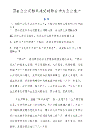 国有企业双标共建 党建融合助力企业生产.docx