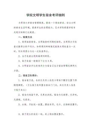 学院文明学生宿舍考评细则.docx