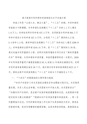 着力提高专利和商标审查智能化水平实施方案.docx