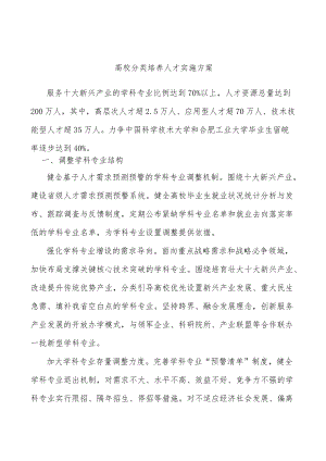 高校分类培养人才实施方案.docx