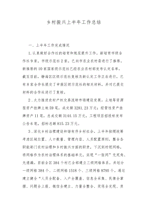 乡村振兴上半工作总结.docx