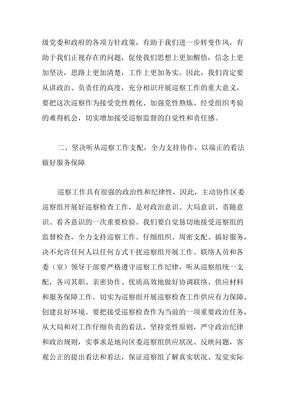 党员干部在2022区委专项巡察工作会上的发言范文.docx_第2页