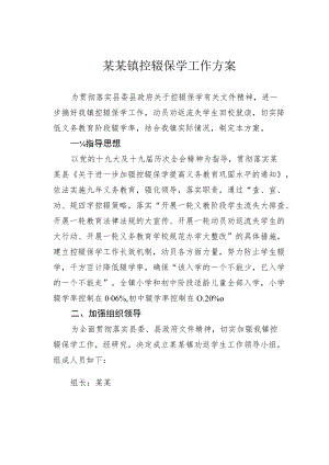 某某镇控辍保学工作方案.docx