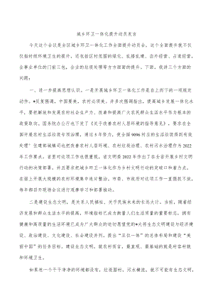 城乡环卫一体化提升动员发言.docx